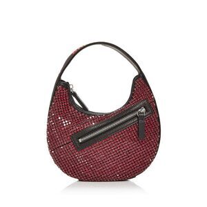 NWT BRUCEGLEN Women's Pink Embellished Solid Suede Single Strap Handbag Purse